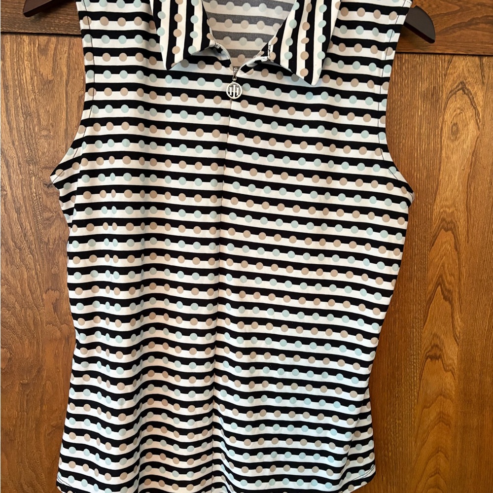 Tommy Hilfiger Black and White Polka Dot Tank Top